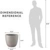 imageKante 18quot14quot10quot Dia Concrete Round Planters Set of 3 Outdoor Indoor Large Planter Pots with Drainage Hole and Rubber Plug for Home Patio Garden Pure WhiteWeathered Concrete