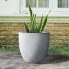imageKante 18quot14quot10quot Dia Concrete Round Planters Set of 3 Outdoor Indoor Large Planter Pots with Drainage Hole and Rubber Plug for Home Patio Garden Pure WhiteSlate Gray