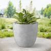 imageKante 18quot14quot10quot Dia Concrete Round Planters Set of 3 Outdoor Indoor Large Planter Pots with Drainage Hole and Rubber Plug for Home Patio Garden Pure WhiteGray Concrete