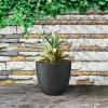 imageKante 18quot14quot10quot Dia Concrete Round Planters Set of 3 Outdoor Indoor Large Planter Pots with Drainage Hole and Rubber Plug for Home Patio Garden Pure WhiteBlack