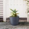 imageKante 18quot14quot10quot Dia Concrete Round Planters Set of 3 Outdoor Indoor Large Planter Pots with Drainage Hole and Rubber Plug for Home Patio Garden Pure WhiteCharcoal