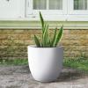 imageKante 18quot14quot10quot Dia Concrete Round Planters Set of 3 Outdoor Indoor Large Planter Pots with Drainage Hole and Rubber Plug for Home Patio Garden Pure WhitePure White