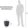 imageKante 18quot14quot10quot Dia Concrete Round Planters Set of 3 Outdoor Indoor Large Planter Pots with Drainage Hole and Rubber Plug for Home Patio Garden Pure WhiteDark Gray