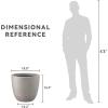 imageKante 18quot14quot10quot Dia Concrete Round Planters Set of 3 Outdoor Indoor Large Planter Pots with Drainage Hole and Rubber Plug for Home Patio Garden Pure WhiteBuff Concrete