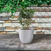 imageKante 18quot14quot10quot Dia Concrete Round Planters Set of 3 Outdoor Indoor Large Planter Pots with Drainage Hole and Rubber Plug for Home Patio Garden Pure WhitePure White
