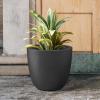 imageKante 18quot14quot10quot Dia Concrete Round Planters Set of 3 Outdoor Indoor Large Planter Pots with Drainage Hole and Rubber Plug for Home Patio Garden Pure WhiteBlack