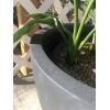 imageKante 18quot14quot10quot Dia Concrete Round Planters Set of 3 Outdoor Indoor Large Planter Pots with Drainage Hole and Rubber Plug for Home Patio Garden Pure WhiteDark Gray