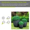 imageKante 18quot14quot10quot Dia Concrete Round Planters Set of 3 Outdoor Indoor Large Planter Pots with Drainage Hole and Rubber Plug for Home Patio Garden Pure WhiteCharcoal