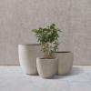 imageKante 18quot14quot10quot Dia Concrete Round Planters Set of 3 Outdoor Indoor Large Planter Pots with Drainage Hole and Rubber Plug for Home Patio Garden Pure WhiteBuff Concrete