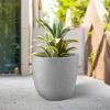 imageKante 18quot14quot10quot Dia Concrete Round Planters Set of 3 Outdoor Indoor Large Planter Pots with Drainage Hole and Rubber Plug for Home Patio Garden Pure WhiteGray Concrete