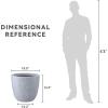 imageKante 18quot14quot10quot Dia Concrete Round Planters Set of 3 Outdoor Indoor Large Planter Pots with Drainage Hole and Rubber Plug for Home Patio Garden Pure WhiteSlate Gray