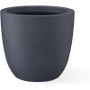 imageKante 18quot14quot10quot Dia Concrete Round Planters Set of 3 Outdoor Indoor Large Planter Pots with Drainage Hole and Rubber Plug for Home Patio Garden Pure WhiteCharcoal