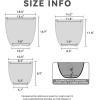 imageKante 18quot14quot10quot Dia Concrete Round Planters Set of 3 Outdoor Indoor Large Planter Pots with Drainage Hole and Rubber Plug for Home Patio Garden Pure WhiteBuff Concrete