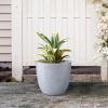 imageKante 18quot14quot10quot Dia Concrete Round Planters Set of 3 Outdoor Indoor Large Planter Pots with Drainage Hole and Rubber Plug for Home Patio Garden Pure WhiteSlate Gray