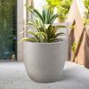 imageKante 18quot14quot10quot Dia Concrete Round Planters Set of 3 Outdoor Indoor Large Planter Pots with Drainage Hole and Rubber Plug for Home Patio Garden Pure WhiteBuff Concrete