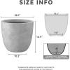 imageKante 18quot14quot10quot Dia Concrete Round Planters Set of 3 Outdoor Indoor Large Planter Pots with Drainage Hole and Rubber Plug for Home Patio Garden Pure WhiteNatural Concrete