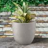 imageKante 18quot14quot10quot Dia Concrete Round Planters Set of 3 Outdoor Indoor Large Planter Pots with Drainage Hole and Rubber Plug for Home Patio Garden Pure WhiteWeathered Concrete