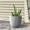 imageKante 18quot14quot10quot Dia Concrete Round Planters Set of 3 Outdoor Indoor Large Planter Pots with Drainage Hole and Rubber Plug for Home Patio Garden Pure WhiteNatural Concrete