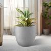 imageKante 18quot14quot10quot Dia Concrete Round Planters Set of 3 Outdoor Indoor Large Planter Pots with Drainage Hole and Rubber Plug for Home Patio Garden Pure WhiteGray Concrete