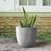 imageKante 18quot14quot10quot Dia Concrete Round Planters Set of 3 Outdoor Indoor Large Planter Pots with Drainage Hole and Rubber Plug for Home Patio Garden Pure WhiteNatural Concrete