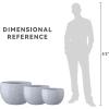imageKante 199quot Dia Round Concrete Planter OutdoorIndoor Large Bowl Plant Pots with Drainage Hole and Rubber Plug for Garden Patio Balcony Home Pure WhiteGray