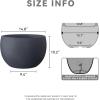 imageKante 199quot Dia Round Concrete Planter OutdoorIndoor Large Bowl Plant Pots with Drainage Hole and Rubber Plug for Garden Patio Balcony Home Pure WhiteCharcoal