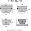 imageKante 199quot Dia Round Concrete Planter OutdoorIndoor Large Bowl Plant Pots with Drainage Hole and Rubber Plug for Garden Patio Balcony Home Pure WhiteBlack