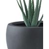 imageKante 199quot Dia Round Concrete Planter OutdoorIndoor Large Bowl Plant Pots with Drainage Hole and Rubber Plug for Garden Patio Balcony Home Pure WhiteCharcoal