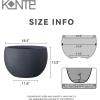 imageKante 199quot Dia Round Concrete Planter OutdoorIndoor Large Bowl Plant Pots with Drainage Hole and Rubber Plug for Garden Patio Balcony Home Pure WhiteCharcoal