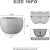 imageKante 199quot Dia Round Concrete Planter OutdoorIndoor Large Bowl Plant Pots with Drainage Hole and Rubber Plug for Garden Patio Balcony Home Pure WhiteNatural Concrete