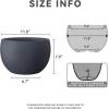 imageKante 199quot Dia Round Concrete Planter OutdoorIndoor Large Bowl Plant Pots with Drainage Hole and Rubber Plug for Garden Patio Balcony Home Pure WhiteCharcoal