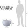 imageKante 199quot Dia Round Concrete Planter OutdoorIndoor Large Bowl Plant Pots with Drainage Hole and Rubber Plug for Garden Patio Balcony Home Pure WhiteSlate Gray