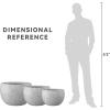 imageKante 199quot Dia Round Concrete Planter OutdoorIndoor Large Bowl Plant Pots with Drainage Hole and Rubber Plug for Garden Patio Balcony Home Pure WhiteNatural Concrete