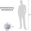 imageKante 199quot Dia Round Concrete Planter OutdoorIndoor Large Bowl Plant Pots with Drainage Hole and Rubber Plug for Garden Patio Balcony Home Pure WhiteSlate Gray