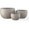 imageKante 199quot Dia Round Concrete Planter OutdoorIndoor Large Bowl Plant Pots with Drainage Hole and Rubber Plug for Garden Patio Balcony Home Pure WhiteWeathered Concrete