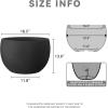 imageKante 199quot Dia Round Concrete Planter OutdoorIndoor Large Bowl Plant Pots with Drainage Hole and Rubber Plug for Garden Patio Balcony Home Pure WhiteBlack