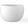 imageKante 199quot Dia Round Concrete Planter OutdoorIndoor Large Bowl Plant Pots with Drainage Hole and Rubber Plug for Garden Patio Balcony Home Pure WhitePure White