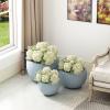 imageKante 199quot Dia Round Concrete Planter OutdoorIndoor Large Bowl Plant Pots with Drainage Hole and Rubber Plug for Garden Patio Balcony Home Pure WhiteGray