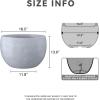 imageKante 199quot Dia Round Concrete Planter OutdoorIndoor Large Bowl Plant Pots with Drainage Hole and Rubber Plug for Garden Patio Balcony Home Pure WhiteSlate Gray