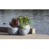 imageKante 199quot Dia Round Concrete Planter OutdoorIndoor Large Bowl Plant Pots with Drainage Hole and Rubber Plug for Garden Patio Balcony Home Pure WhiteGray