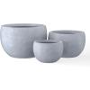 imageKante 199quot Dia Round Concrete Planter OutdoorIndoor Large Bowl Plant Pots with Drainage Hole and Rubber Plug for Garden Patio Balcony Home Pure WhiteSlate Gray