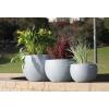 imageKante 199quot Dia Round Concrete Planter OutdoorIndoor Large Bowl Plant Pots with Drainage Hole and Rubber Plug for Garden Patio Balcony Home Pure WhiteGray