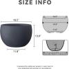 imageKante 199quot Dia Round Concrete Planter OutdoorIndoor Large Bowl Plant Pots with Drainage Hole and Rubber Plug for Garden Patio Balcony Home Pure WhiteDark Gray