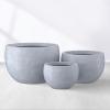 imageKante 199quot Dia Round Concrete Planter OutdoorIndoor Large Bowl Plant Pots with Drainage Hole and Rubber Plug for Garden Patio Balcony Home Pure WhiteGray