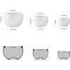 imageKante 199quot Dia Round Concrete Planter OutdoorIndoor Large Bowl Plant Pots with Drainage Hole and Rubber Plug for Garden Patio Balcony Home Pure WhitePure White