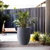 imageKante 217quot H White Concrete Tall Planter Large Outdoor Indoor Decorative Pot with Drainage Hole and Rubber Plug Modern Round Style for Home and GardenCharcoal