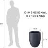 imageKante 217quot H White Concrete Tall Planter Large Outdoor Indoor Decorative Pot with Drainage Hole and Rubber Plug Modern Round Style for Home and GardenCharcoal