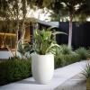 imageKante 217quot H White Concrete Tall Planter Large Outdoor Indoor Decorative Pot with Drainage Hole and Rubber Plug Modern Round Style for Home and GardenWhite