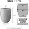 imageKante 217quot H White Concrete Tall Planter Large Outdoor Indoor Decorative Pot with Drainage Hole and Rubber Plug Modern Round Style for Home and GardenNatural Concrete