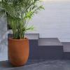 imageKante 217quot H White Concrete Tall Planter Large Outdoor Indoor Decorative Pot with Drainage Hole and Rubber Plug Modern Round Style for Home and GardenIron Oxide